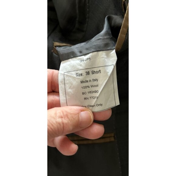 Pronto Uomo Suit Supper 1200 Wool Charcoal Gray Two-Button Suit Jacket & Pants S - Picture 12 of 16